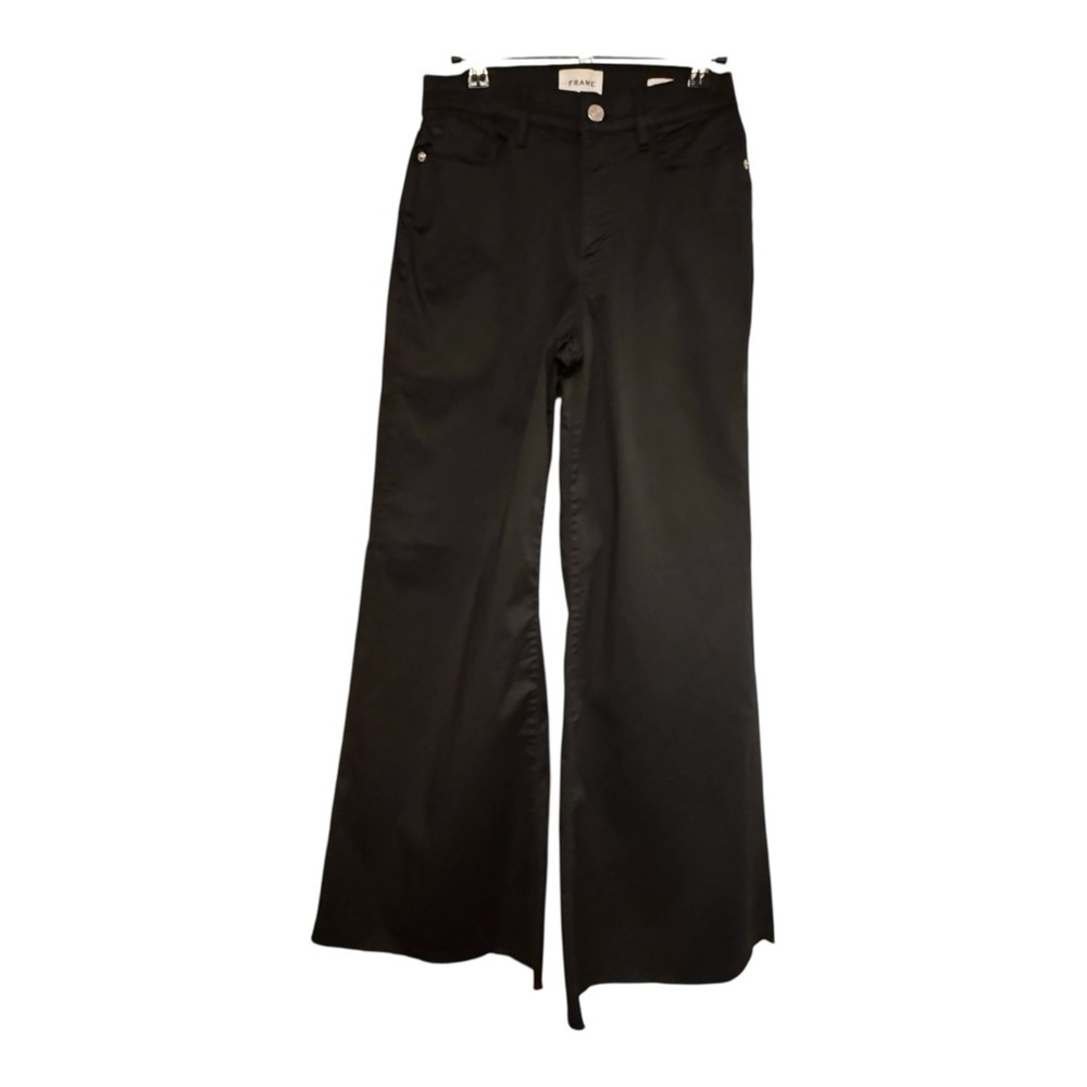 FRAME Denim Le Palazzo Sateen - Black NWT - Picture 3 of 7